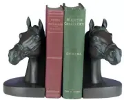 Bookends Horse Head Large Equestrian Hand Painted OK Casting USA Made