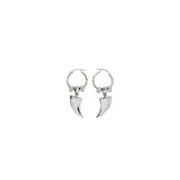 [ALEXANDER MCQUEEN] Tiger claw earrings Black