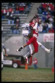 Greg Minnatee Fresno State Bulldogs goes for the ball as Air Force- Old Photo