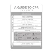 Designer Pool CPR Safety Sign Grey