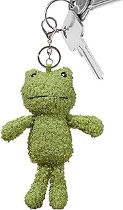 Plush Frog Keyring - Adorable Soft Frog Bag Accessories for Kids, Stylish Key Chains for and Purses, Soft Plush, Attractive, Funny Frog Pendant, Single attributes, Siehe Beschreibung