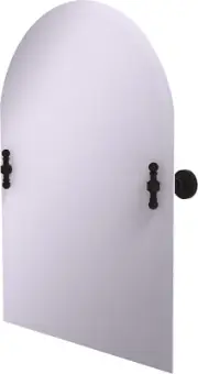 RW-94 Frameless Arched Top Tilt Beveled Edge Wall Mirror, Oil Rubbed Bronze