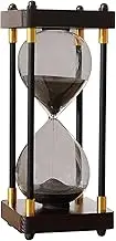 60 Minutes Hourglass, Vintage 1 Hour High Borosilicate Glass Sand Timer, Decorative Quiet Time Clock for Office, Bedroom, Birthday Gifts (Black)