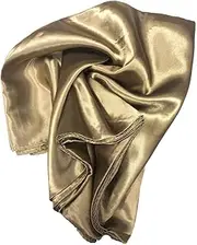 [Shoes Lane] Satin Silk Shiny Plain Solid Colours Large Square Plain Head Neck Scarf Wrap 90 X 90 cm Scarves Bandanas Women Shiny Large Soft Lightweight Sleeping Headscarf for Ladies Girls Hair Decor