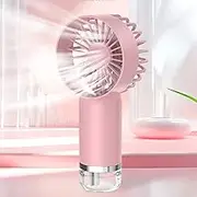Misting Fan Portable, Handheld Personal Mister Fan, Small Fan Rechargeable, Mini Spray Water Mist Fan, Kids Women Portable Fan For Travel, Outdoors, Hiking, Camping Home Office (pink)