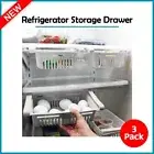 3X Refrigerator Food Egg Storage Box Rack Fridge Drawer Shelf Kitchen Organizer