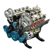 Model Engine Kit for Adult, 8-Cylinder Metal Car Engine Model Kit, Resin DIY Car Engine Assembly Kit Model Multicolor