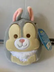 X Squishmallows 5” Disney Thumper Grey Gray Bunny Rabbit Plush