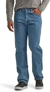 [Wrangler Authentics] Men's Big & Tall Relaxed Fit Jean, Light Stonewash Flex, 46W x 30L