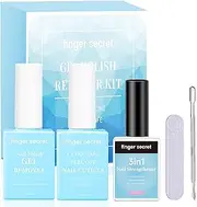 Finger Secret Nail Polish Gel Remover Kit - Removes Gel Polish Easily, Liquid Latex for Nails,Strengthens Weak nails,with Perfect Manicure.Convenient and Portable for All Your Nail Care Needs.