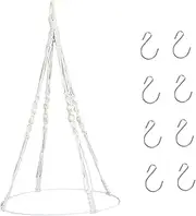 ANDRESLAD Handwoven Herb Drying Rack Cotton Rope Kitchen Drying Stand Herb Driers Decorative Flower Hanger