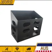 Black ALLOY JERRY CAN HOLDER FOR CANOPY TOOLBOX TRAILER CARAVAN RV 380x200x340mm