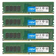 Crucial 64GB (4X16GB) DDR4 2666MHz PC4-21300 CUnbuffered Desktop DIMM Memory Ram