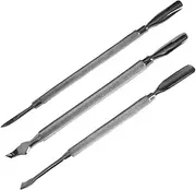 Healeved Double-ended Nail Cuticle Pusher Stainless Steel Nail Exfoliate Pushers Art Polishers Manicure Tools