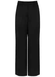 Nanushka Zoelle Wide-leg Satin Trousers - Black - S (UK8-10 / S) S (UK8-10 / S)