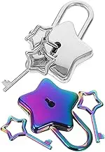 Homoyoyo 2 Sets Tiny Star Padlock with Key Mini Decorative Lock for Diary Notebook Storage Box Handbag and DIY Projects Secure Lightweight and User Friendly Design