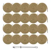 20pcs Drawstring Cords 51" Replacement Drawstring with Threader, Khaki