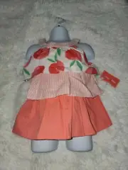 NWT Gymboree Pretty Peach Tiered Woven Top Shirt