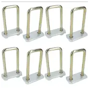 8 Pack M10 40mm x 110mm U-Bolt N-Bolt with Plates & Nuts HIGH TENSILE