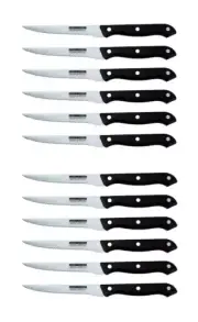 12 Steak Knives Dinner Set Stainless Steel Sharp Serrated Knife