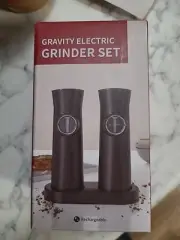 gravity electric salt and pepper grinder set