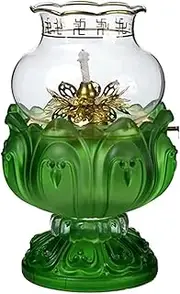 Oil Lamps Kerosene Lamp Ghee Buddha Front Lamp Kerosene Oil Lamp Clear Shade Glass Metal Hurricane Lamp Kerosene Lantern Retro Churches