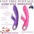 Multi Speed Vibrator Dildo Gspot Jack Rabbit Sex Toy For Women Wand Heating NEW