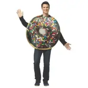 Rasta Imposta Adult Get Real - Doughnut Costume - One Size Fits Most - Black
