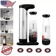 Compact Soda Maker with 2x 1L Carbonating Bottles – Refreshing Hydration at Home