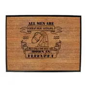 Febuary Aquarius Birthday All Men Are Created Equal - Funny Novelty Doormat Man Cave Floor mat