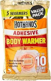 HOTHANDS Adhesive Body Air Activated Warmer Up to 10 Hours of Heat, 5 Count (Pack of 1)