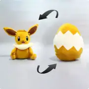 30 Cm Pokmn Eevee Transformable Plush Dolls Toys Egg Cushion Pillow Anime Cart