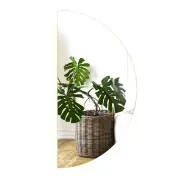 Large Illuminated Light Bathroom Mirror 3 Colours LED Half Circle Shape 80 cm