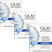 Olay Daily Facial Cleansing Cloths for a Deeply Purifying Clean, Makeup Remover, 33 Count (Pack of 3)