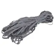 Flat Elastic Band for Sewing 1/4" x 33 Yards Grey Braided Stretch Strap