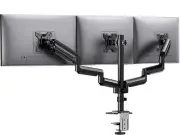 HUANUO Triple Monitor Mount for 13-27 inch Computer Screens 3 Monitor Desk Mo...