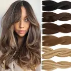 THICK Glue Tape In On Remy Human Hair Extensions Skin Weft Blonde Balayage 40PCS