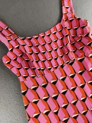 Diane Von Furstenberg x Target Mini Shift Dress Pink Modern Geometric DVF Sz 00