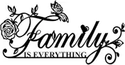 Family Sign, Black Rustic Home Wall Decor Plaque - Happy Family Cutout Word Art for Farmhouse, Living Room, Bedroom, Kitchen & Dining Room