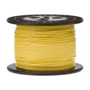 28 AWG Stranded Hook Up Wire, Yellow, 1000 ft, 0.0360" Dia, UL1429, 150V