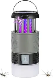 Fly Trap Light,Solar Charging Indoor Gnat Moth Catcher - Portable Gnat Trap, Gnat Catcher, Fly Tapper, UV Light Lamp for Indoor & Outdoor Use
