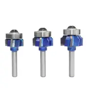 "3PCS 6mm 8mm 1/4""Shank Z4 Corner Round Router Bit R1 R2 R3 Trim Edging Woodworking Mill Classical Cutter Bit"