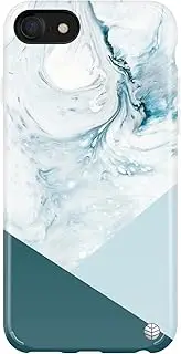 iPhone 8 & iPhone 7 case for Girls, Akna Charming Series Silicon Cover for Both iPhone 8 & iPhone 7 (4.7" iPhone)[Blue Acrylic Geometric](1009-A.U)