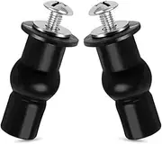 Toilet Seat Hinges Screws Universal 2pcs, Toilet Seat Top Fixing Expanding Rubber Nuts Screws, Toilet Seat Replacement Part Blind Hole Fitting, Toilet Seat Bolts Kit Compatible