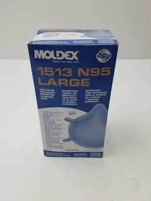 Moldex 1513 N95 Particulate Surgical Masks Large, 20 Per Box