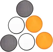 GARVALON 6pcs Retro Handheld Fans Folding Circular Adornment Fans for Summer Wedding Photo Props