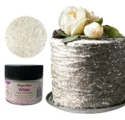 Edible Glitter dust WHITE ( 6 grams ) Magic dust , Kosher, Gluten free