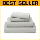 Queen Luxury Bamboo Bed Sheets - Silky Soft, Deep Pocket 4-Piece Set in Silver