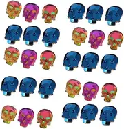 FRCOLOR 40pcs Skull Rhinestones Nail Gem Sticker Nail Rhinestones Color Rhinestones Colored Rhinestones Nail Stickers Rhinestones for Nails Flat Back Gem Nail Jewels Rhinestones Glass Blue