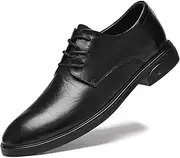 [Generic] Men's Shoes Men Wedding Leather Business Mens Dress Pointed Casual Youth British Style Spring Oxford Shoes,Black 1,41
